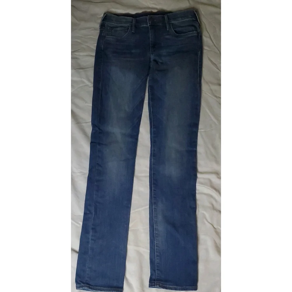 True Religion Sz 27 Blue Denim Straight Leg Womens Jeans - Picture 1 of 10